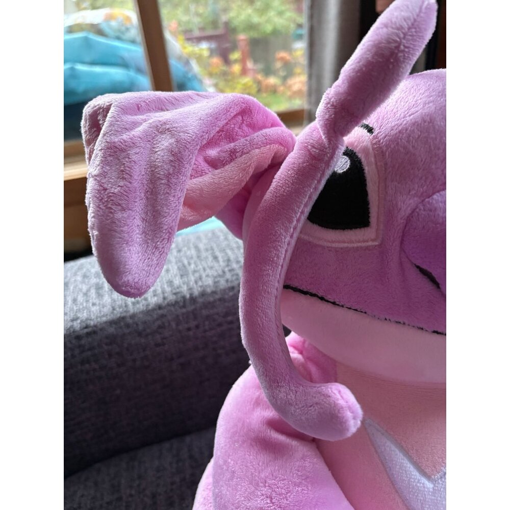Disney Stitch Angel Plush Stuffed Toy Pink 12" Soft Cuddly Doll For Kids - Picture 6 of 10